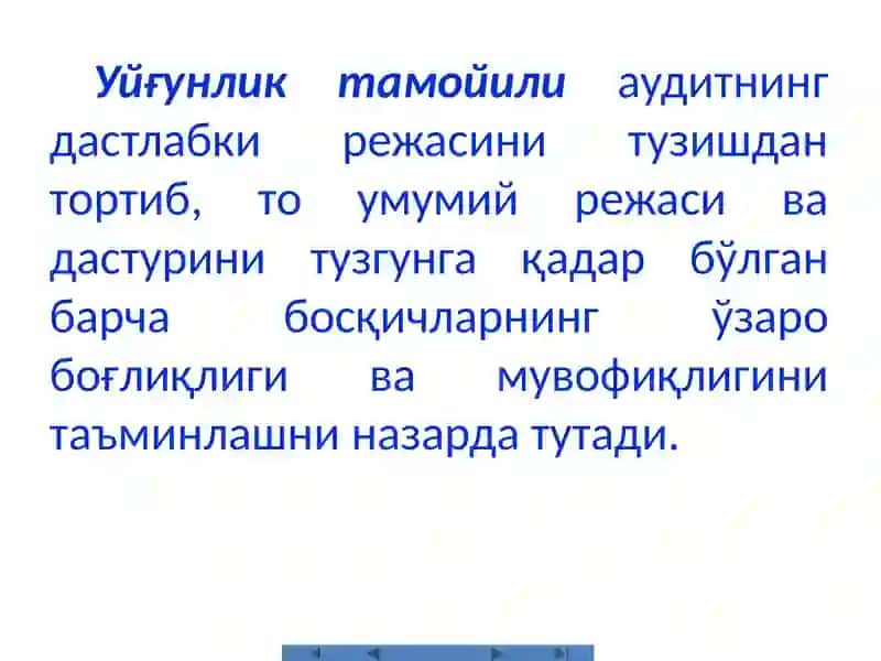 Аудитни текширишни режалаштириш 4