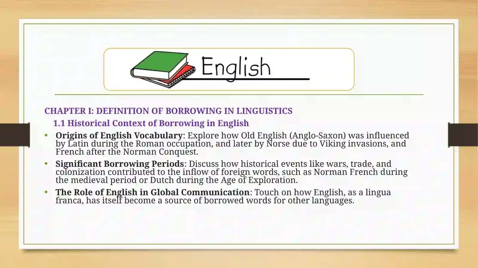 Ways of assimilating the borrowed words in the English language 4