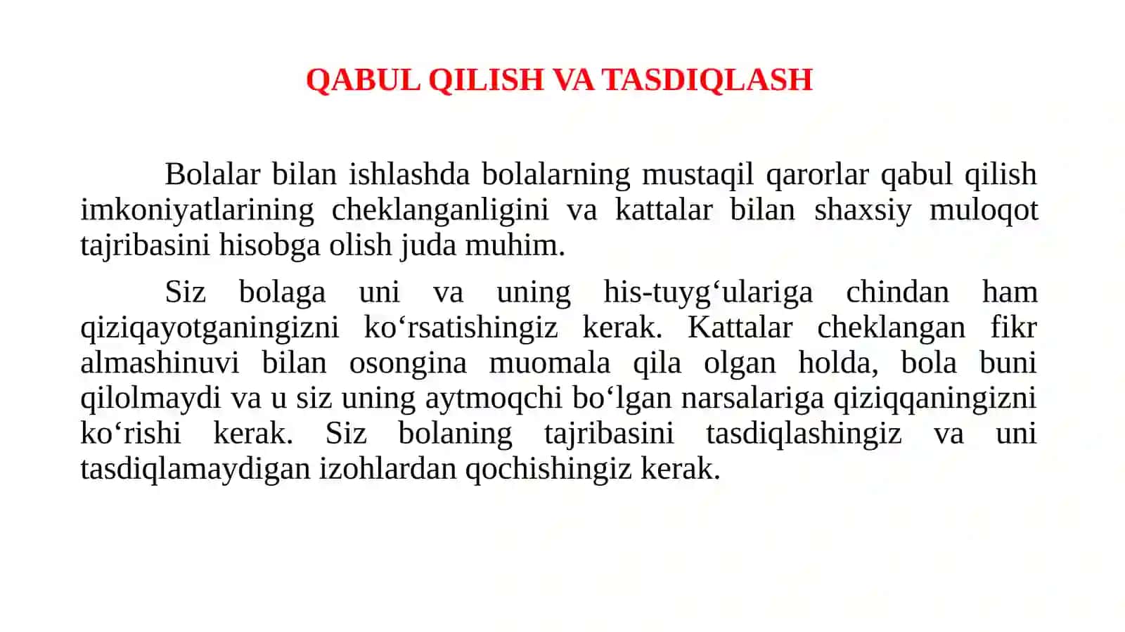 BOLALAR BILAN INTERVYUOʻTKAZISH 4