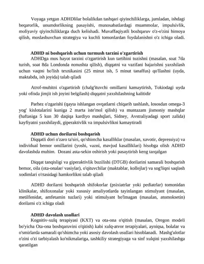 Diqqat tanqisligi va giperaktivlik buzilishi (DTGB) 4