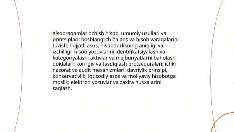 XISOBRAQAMLAR OCHISH HISOBI 4