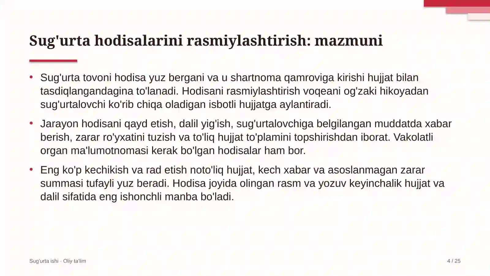to'yxonalarda sug'urta hodisalarini rasmiylashtirish 6769 4