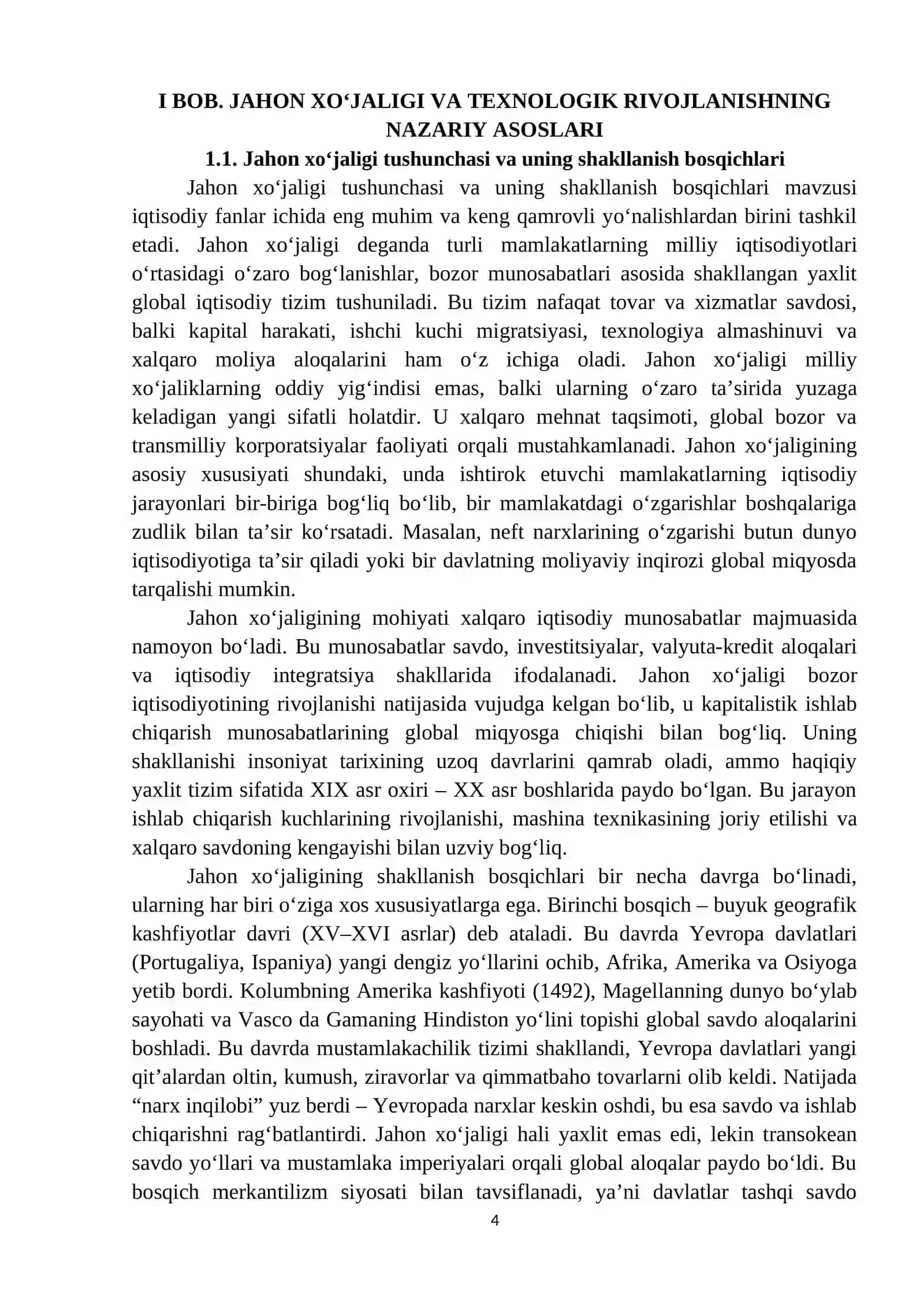 Jahon geografiyasi fani bo’yicha KURS ISHI 4