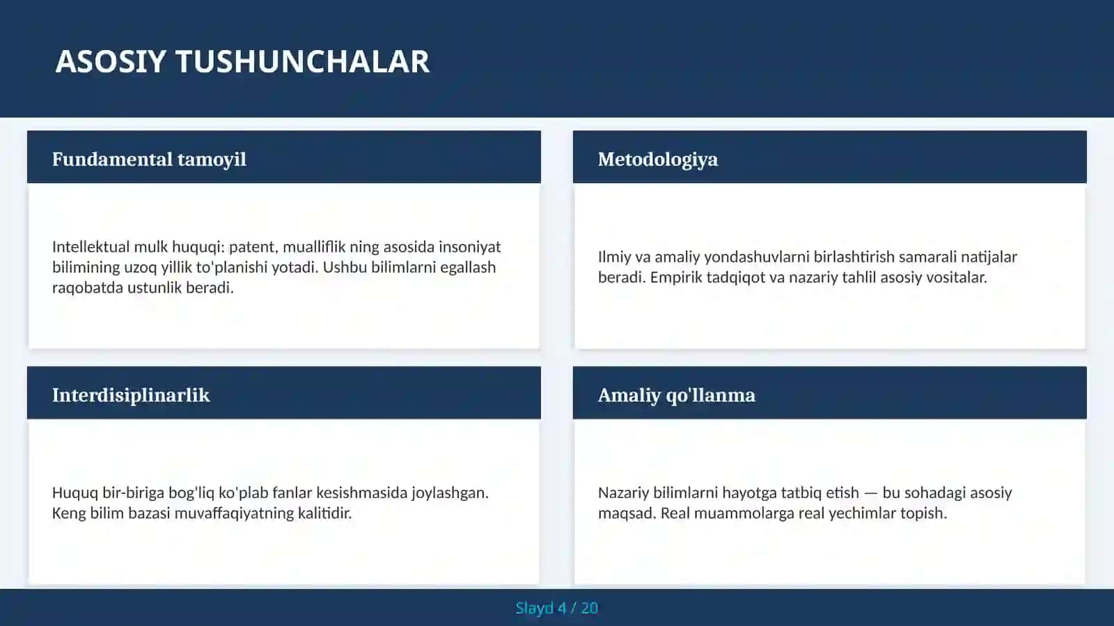 Intellektual mulk huquqi: patent, mualliflik 4