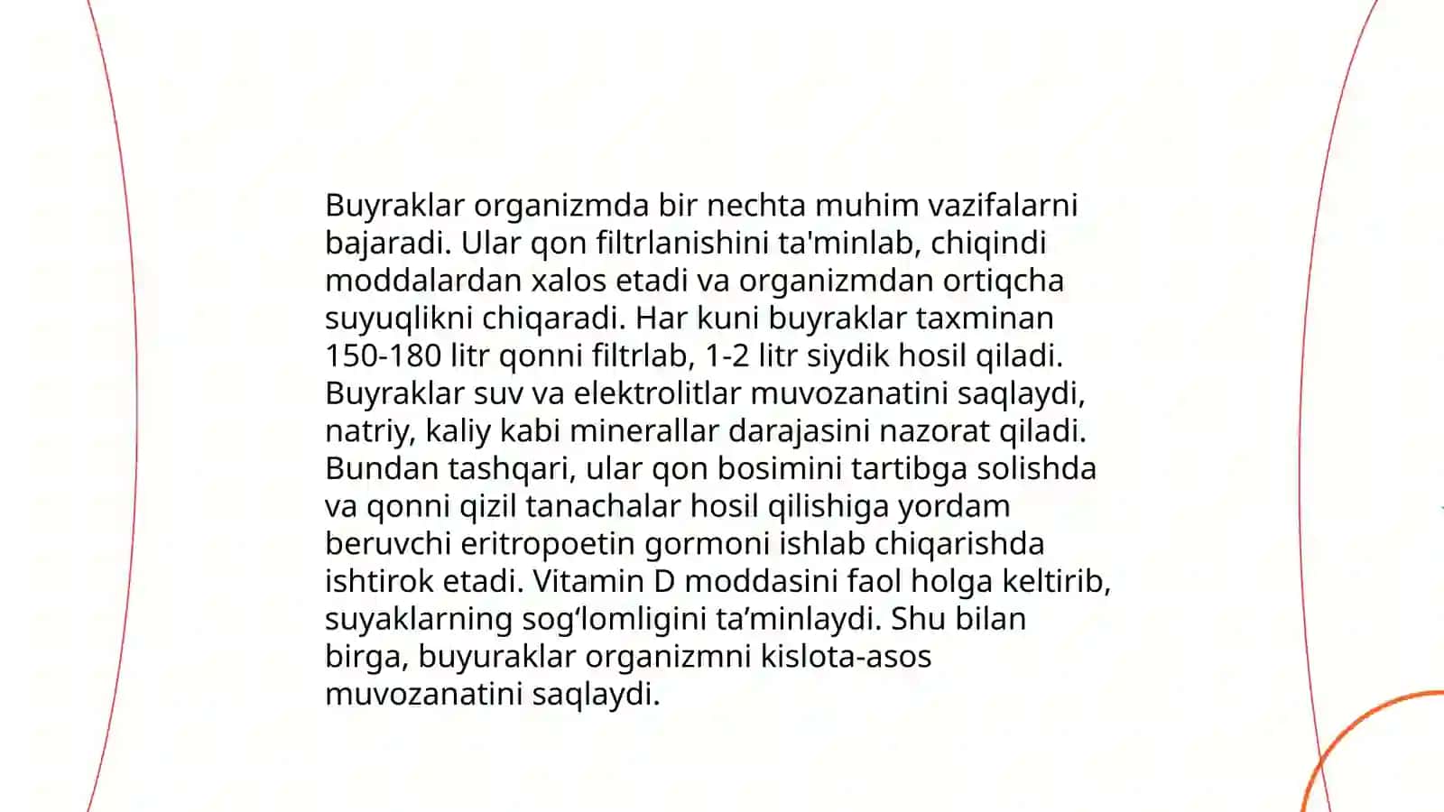 Ayirish tizimiga kiruvchi a'zolarning tuzilishi fiziologiyasi 4