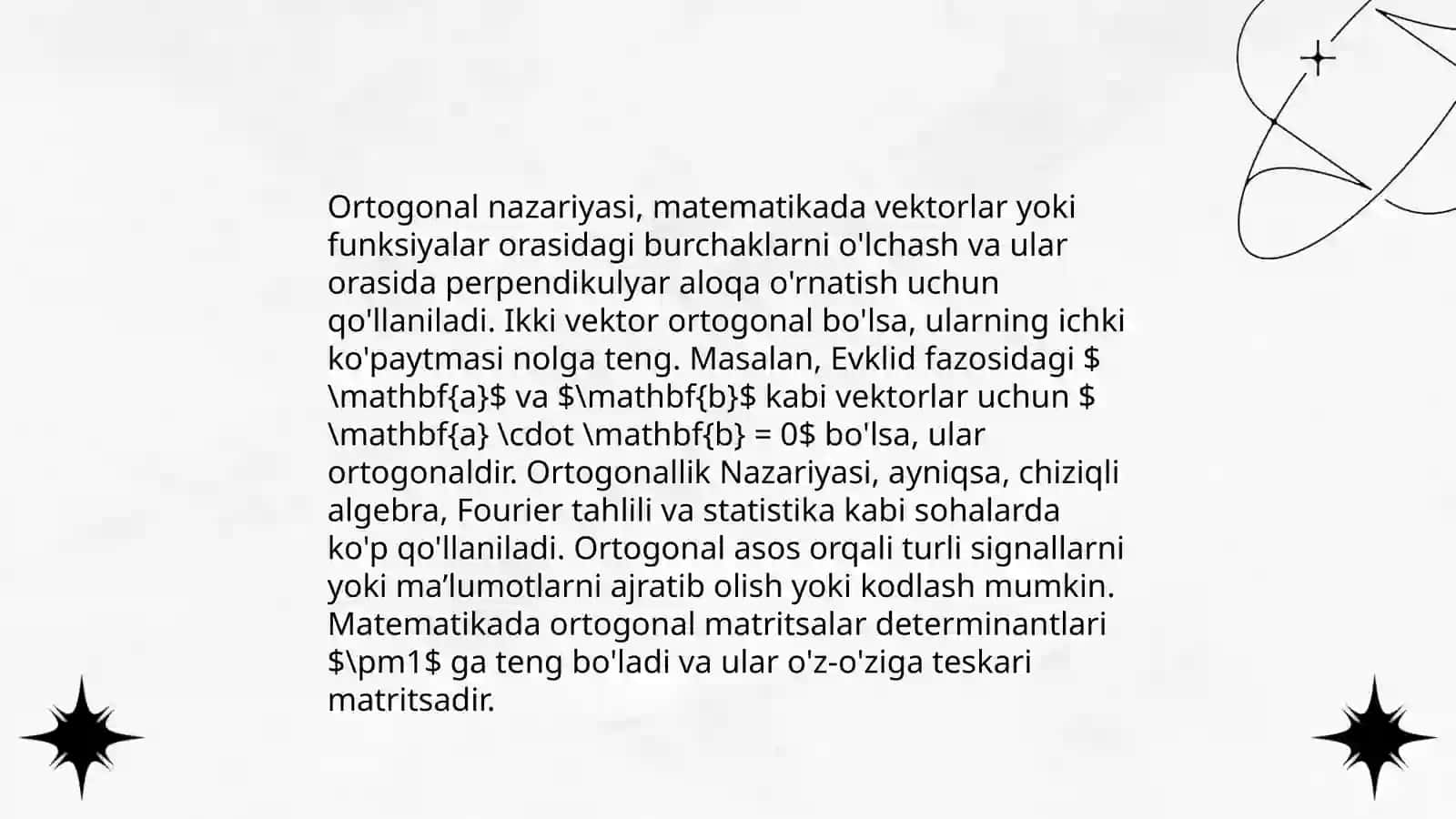 Ortogonallash jarayoni 4