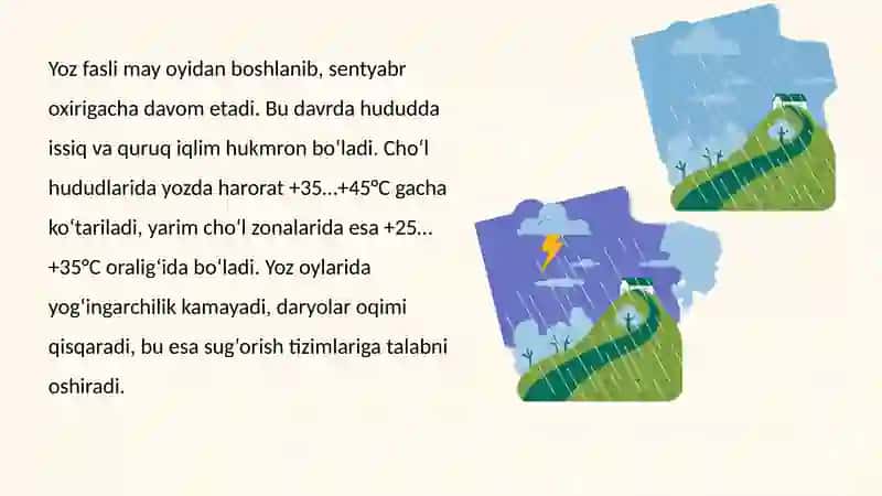 O‘rta Osiyoning iqlimiy resurslari 4