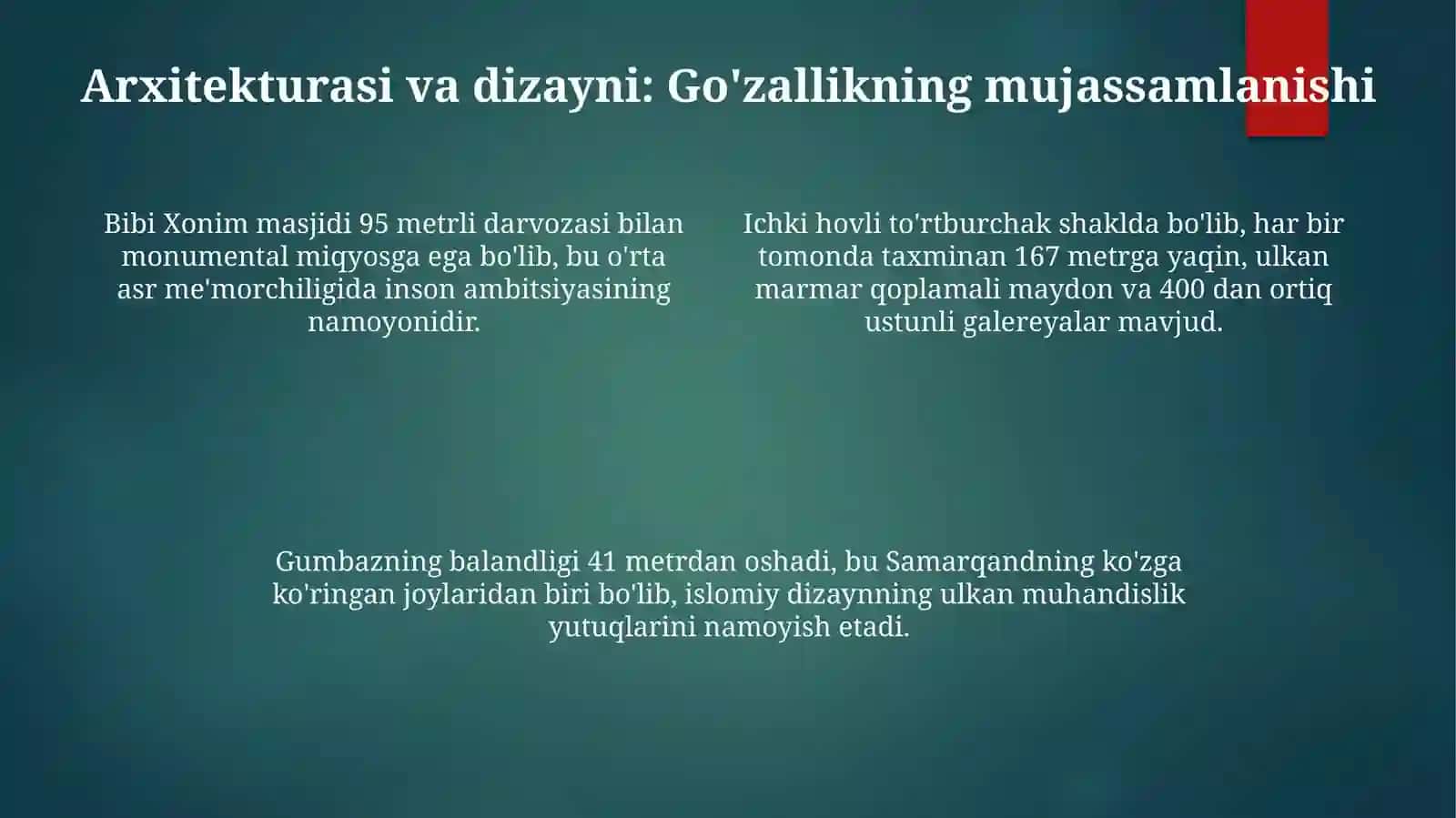 Bibi Xonim masjidi: Tarixi va qurilishi 4
