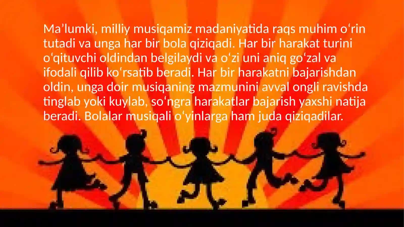 Musiqadarslarida Musiqaviy ritmik harakat faoliyati 4