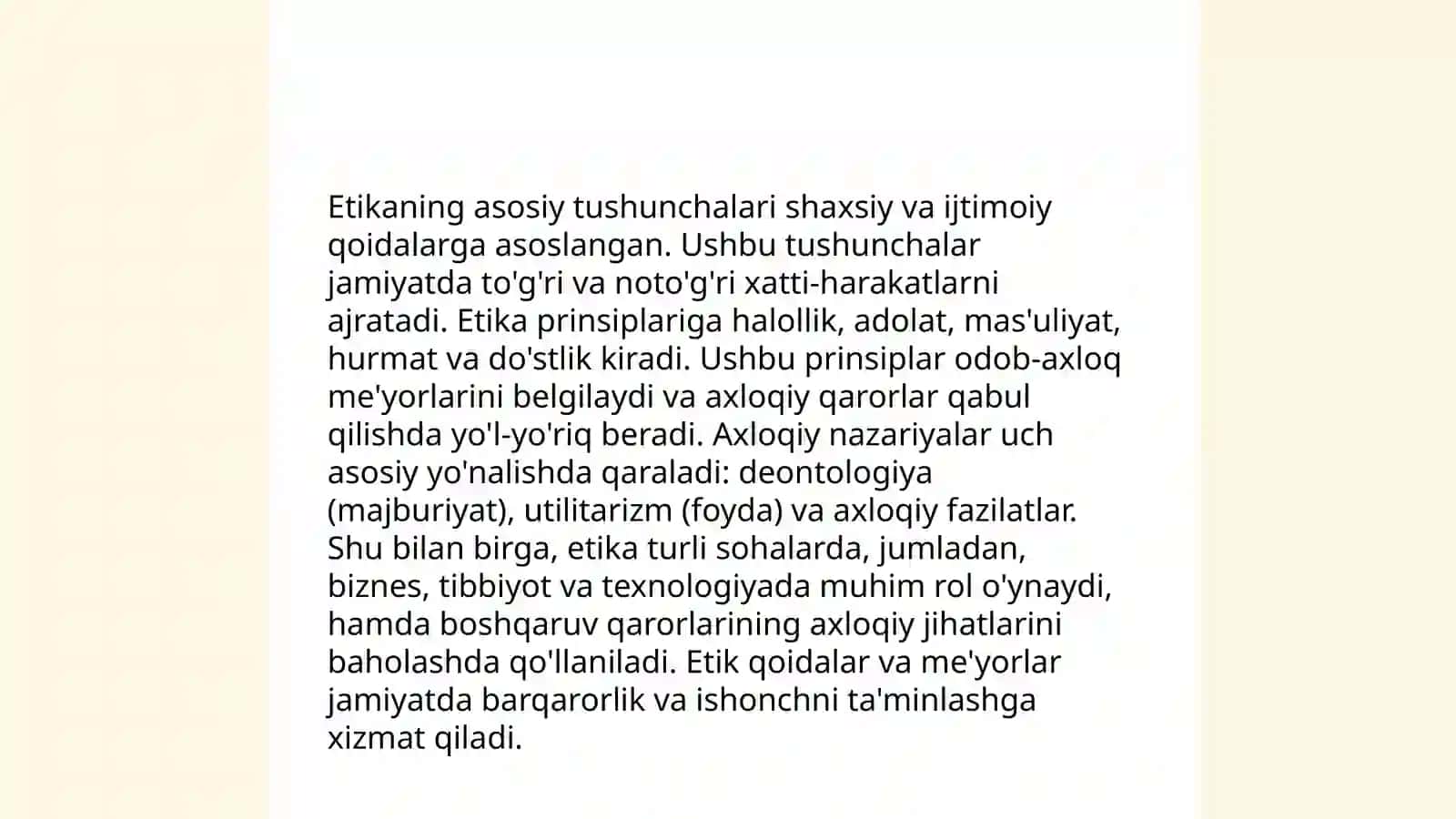 Etika fanining predmeti mohiyati va uning asosiy belgi va tuzilmalari 4