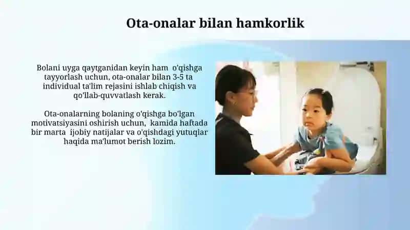 Shifoxonalarda uzoq davolanuvchi maktab o'quvchilarini samarali ta'lim olishning asosiy shartlari 4