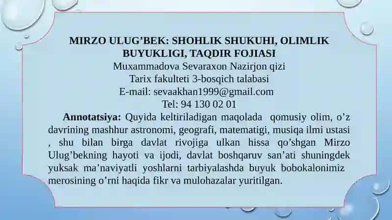 "YILNING O'Z MUTAXASSISLIGI BO'YICHA ENG BILIMDON TALABASI" 4