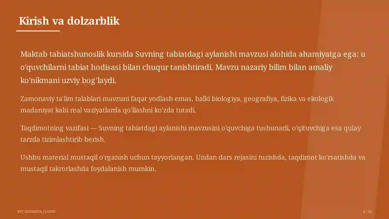 Suvning tabiatdagi aylanishi (2-sinf) 4