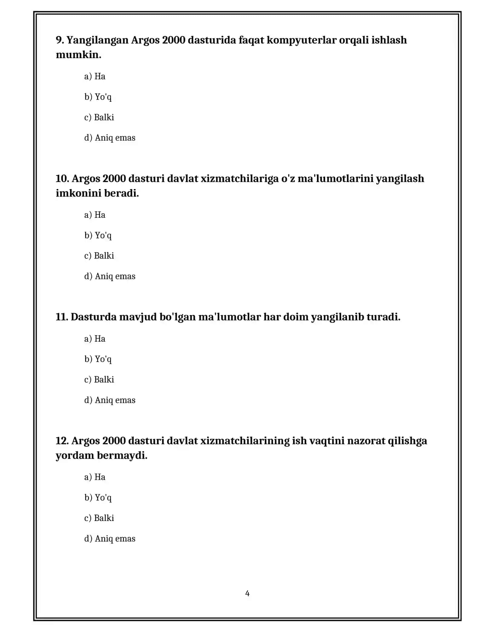 Yangilangan Argos 2000 talik test. 4