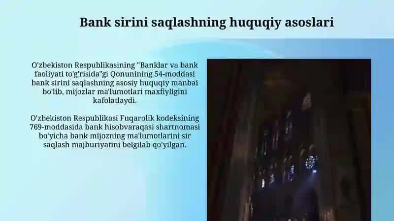 Bank siri va uni saqlash majburiyati 4