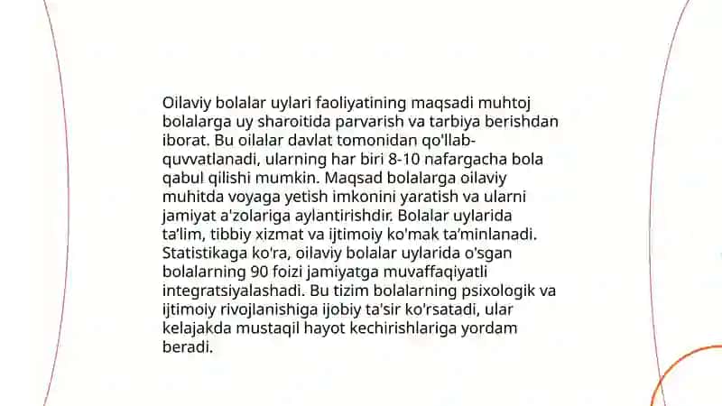 Oilaviy bolalar uylarining maqsad va vazifalari 4