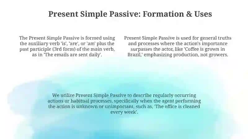 Passive Voise ( Present & Past Simple) 4