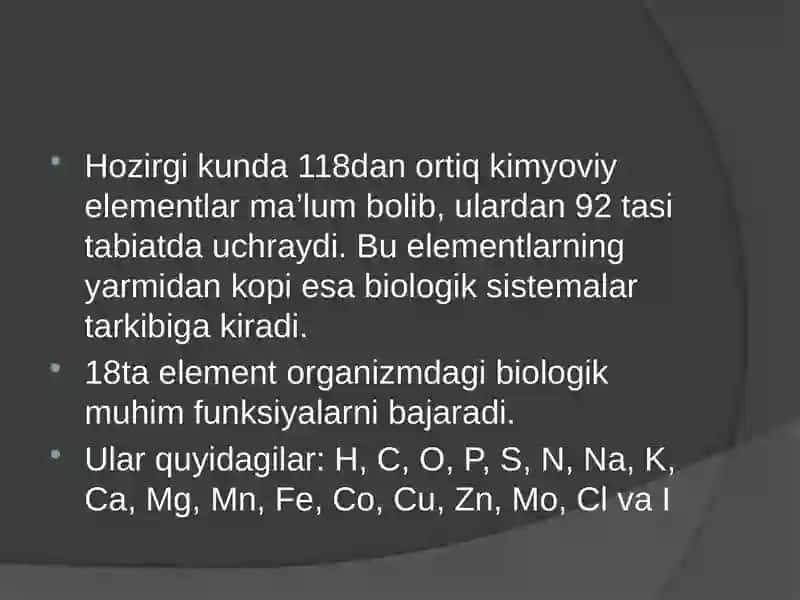 Tibbiy kimyoga kirish. Biogen elementlarning analitik reaksiyalari. Yadro kimyosi 4