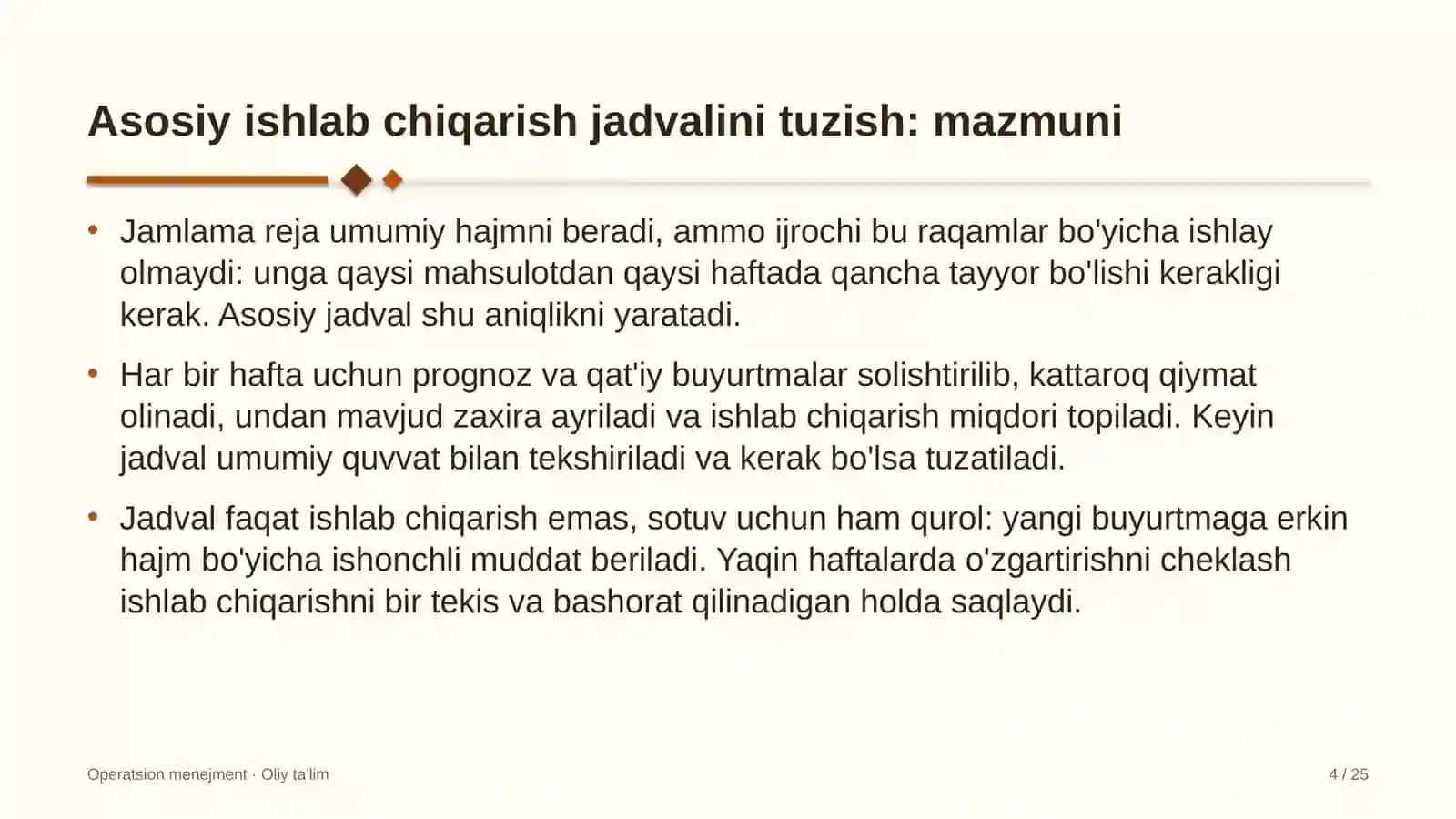 Bulutli xizmatlar provayderlarida asosiy ishlab chiqarish jadvalini tuzish 4