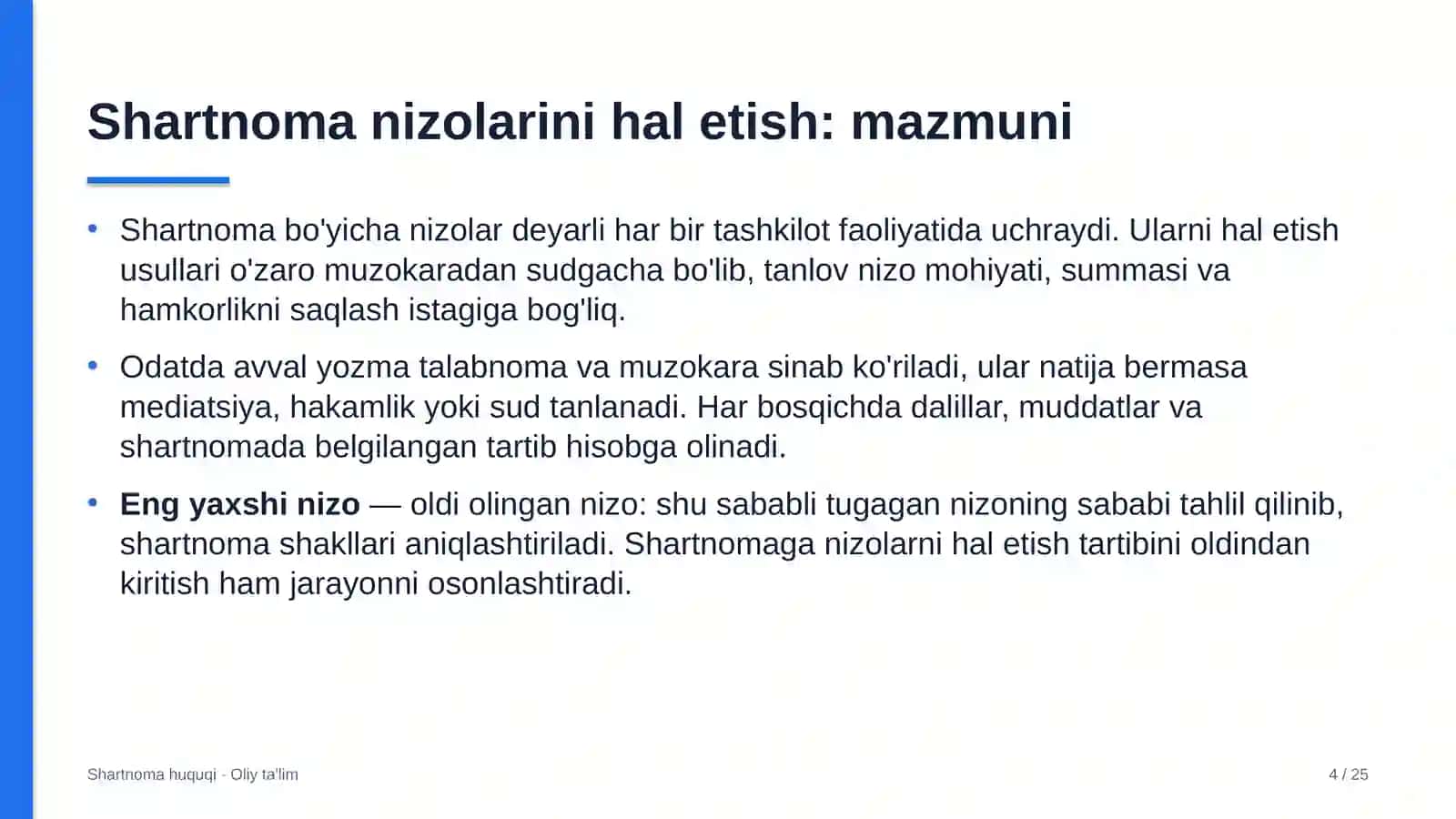 baliqchilik xo'jaliklarida shartnoma bo'yicha nizolarni hal etish 3992 4