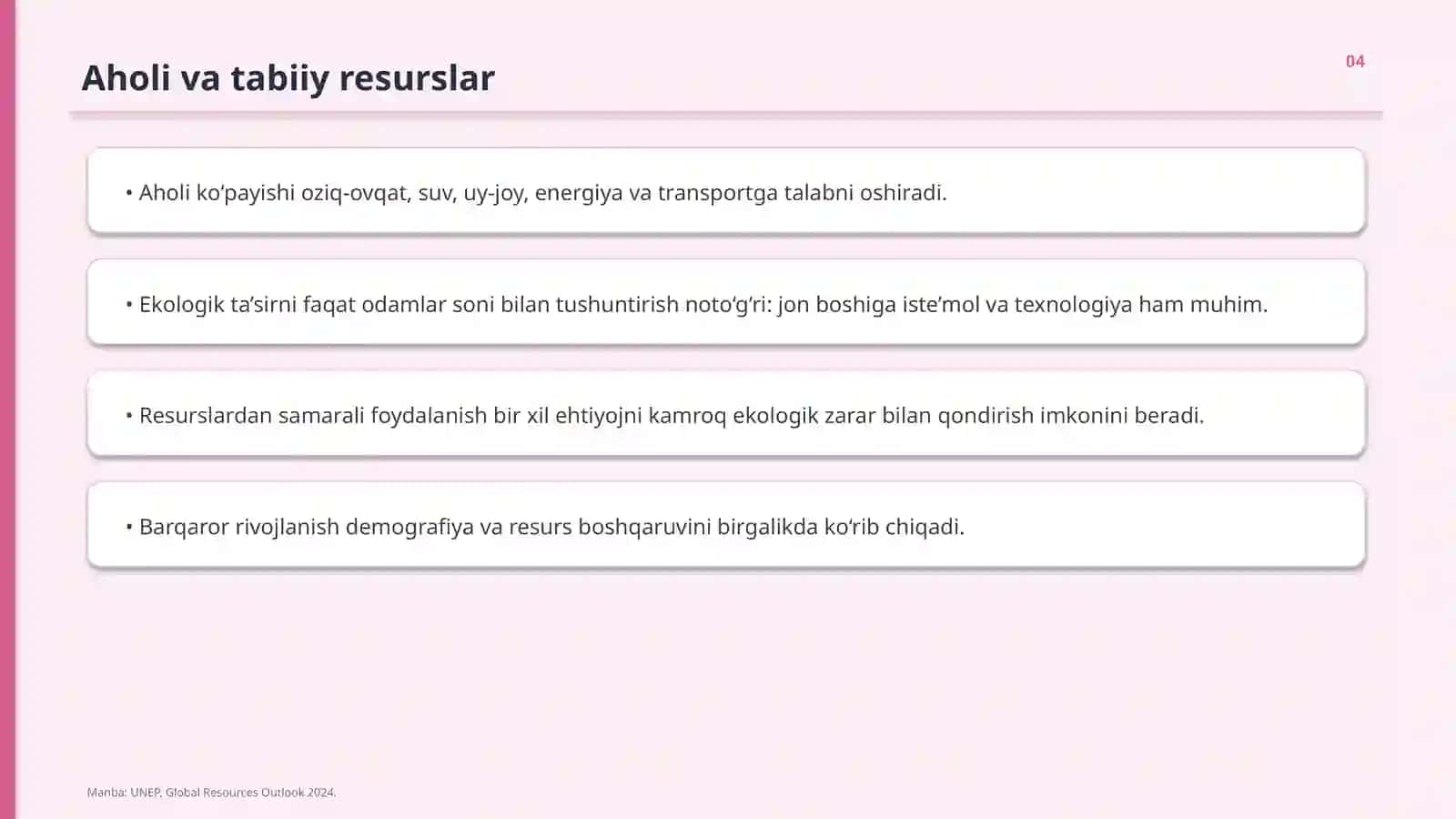 YER YUZI aholisi va uning tabiatga taʼsiri 4