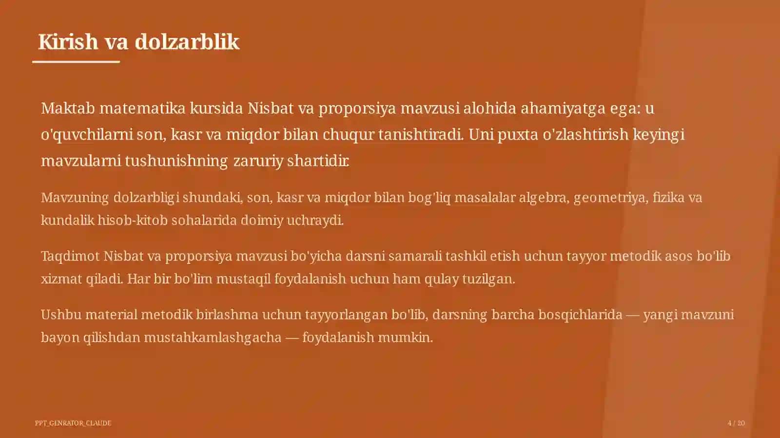 Nisbat va proporsiya (6-sinf) 4