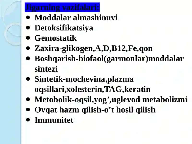 Jigarda garmonlarning zararsizlantirilishi, klinik ahamiyati 4