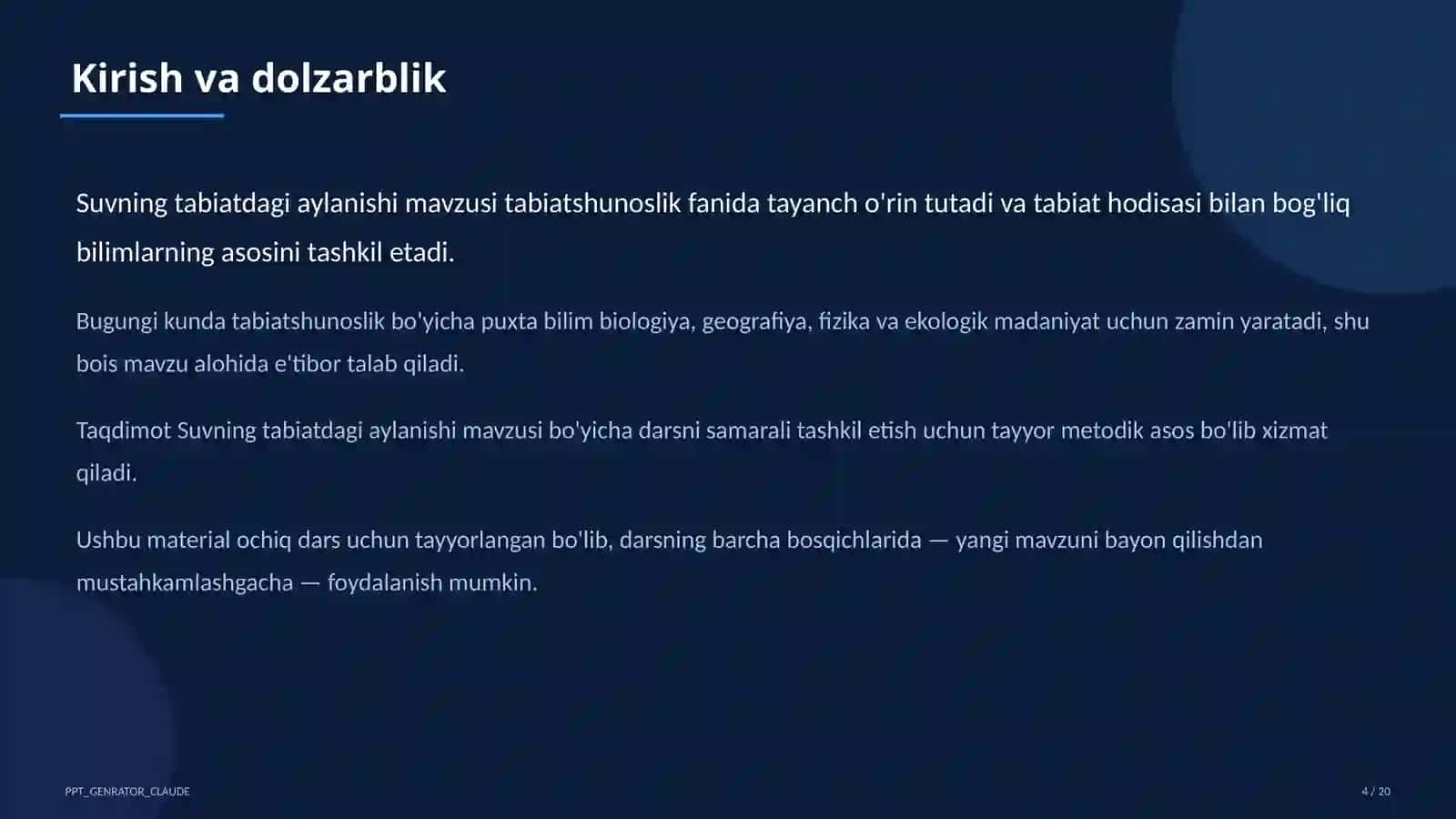 Suvning tabiatdagi aylanishi (2-sinf) 4