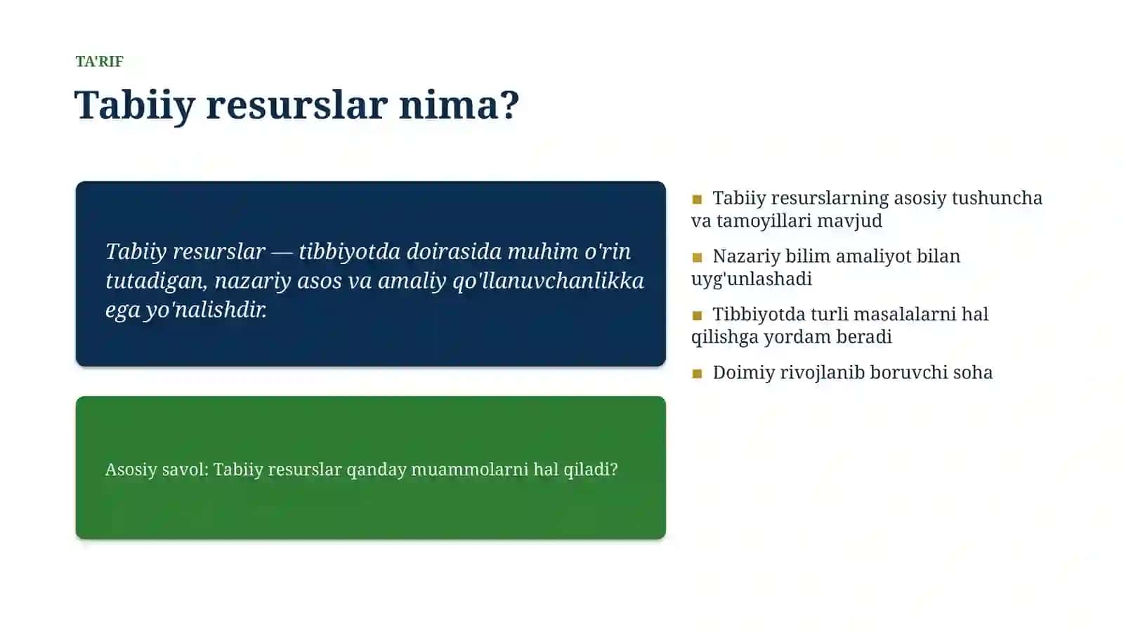 Tibbiyotda 4