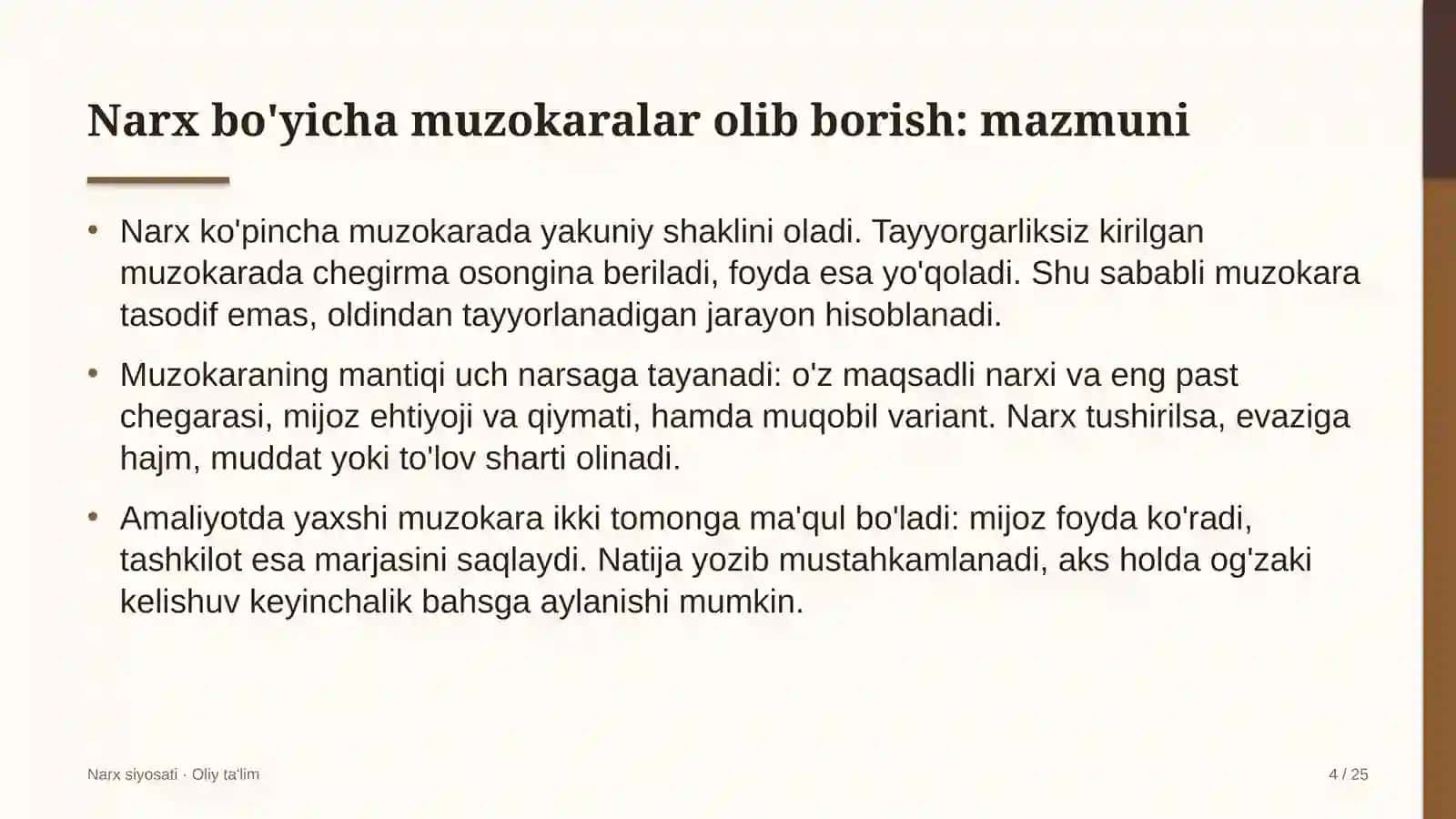 Lombardlarda narx bo'yicha muzokaralar olib borish 4