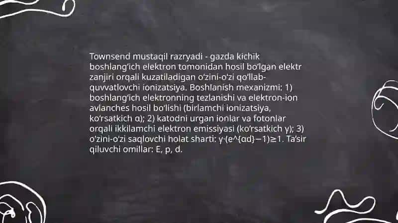 Mustaqil gaz razryadlarining turlari va ularning qo’llanilishi 4