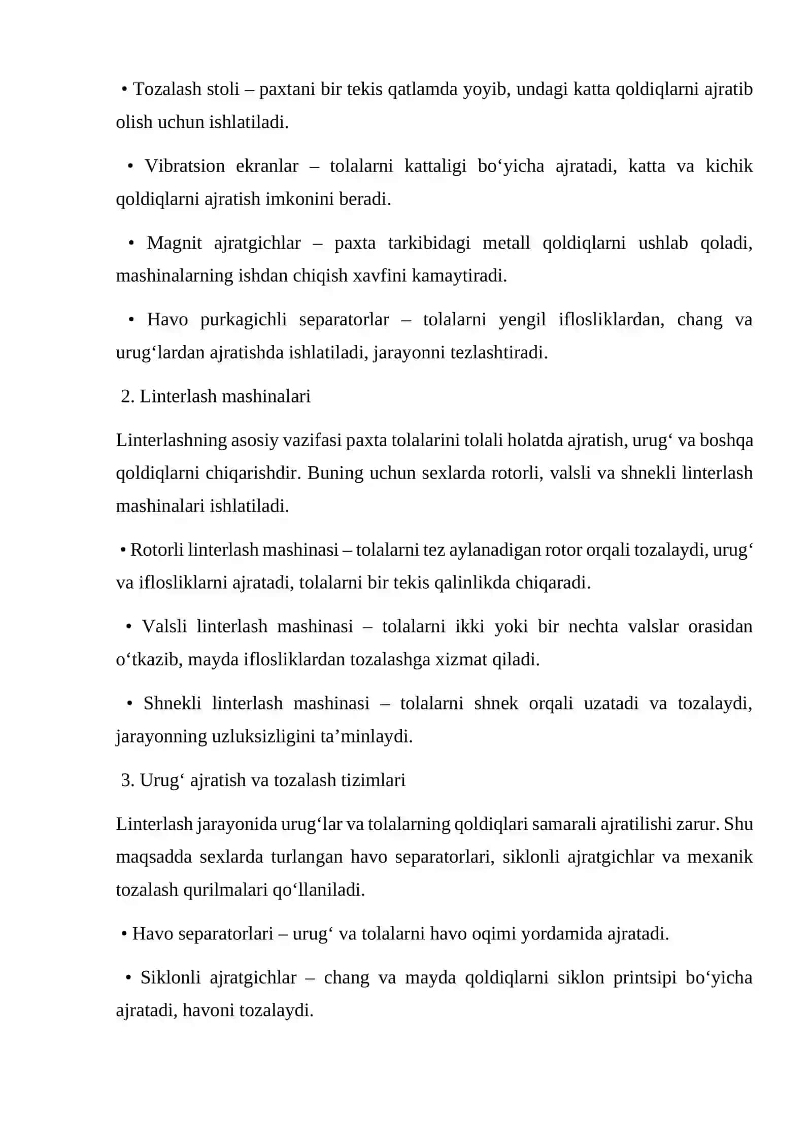 Linterlash va presslash sexlaridagi asosiy texnologik mashinalarni avtomatlashtirish 4