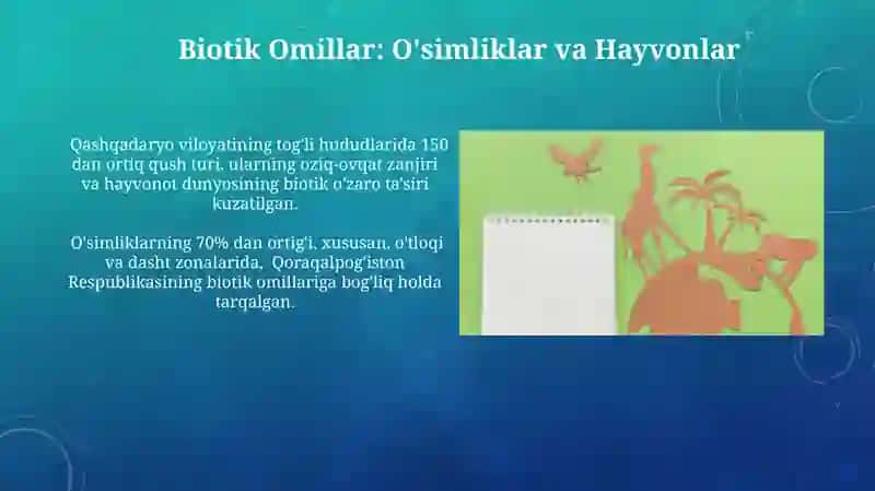 Biotik va abiotik omillar mavzusida 4
