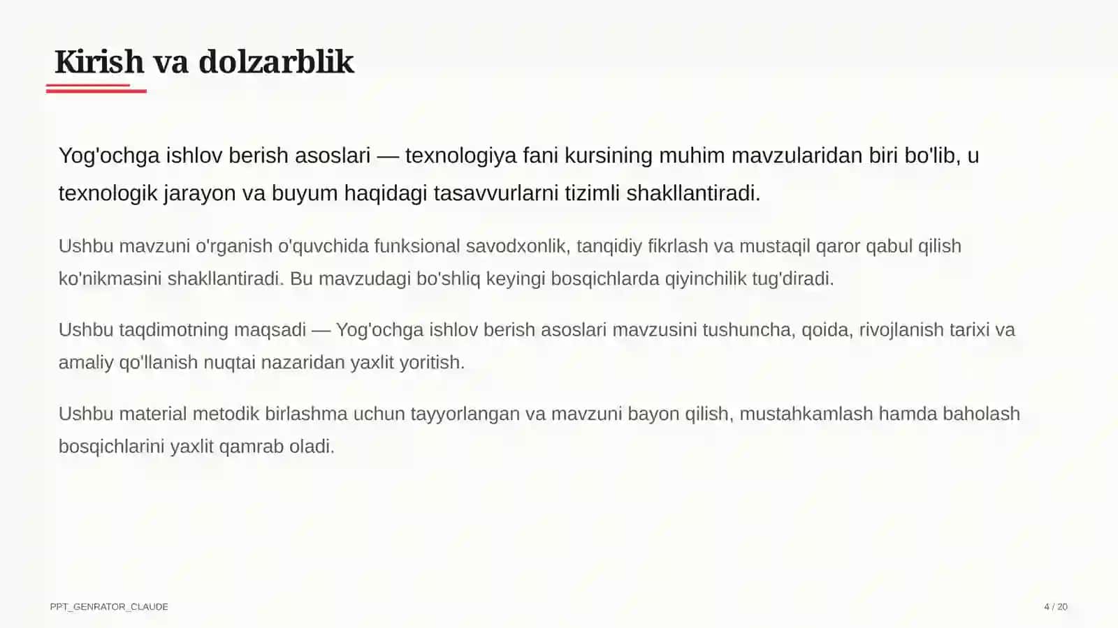 Yog'ochga ishlov berish asoslari (5-sinf) 4