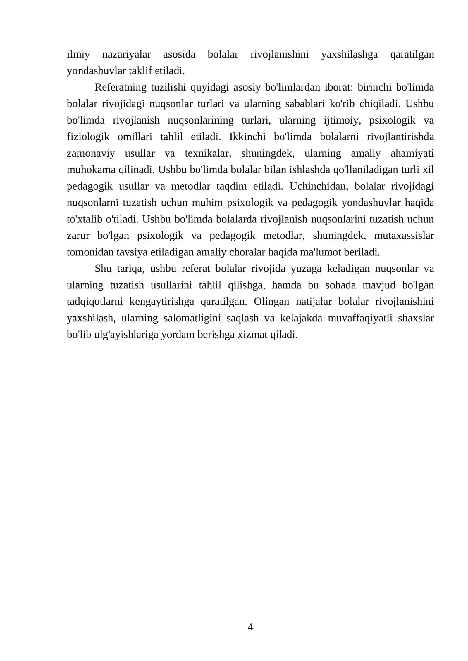 Bolalar rivojidagi nuqsonlar va ularni tuzatish uaullari 4