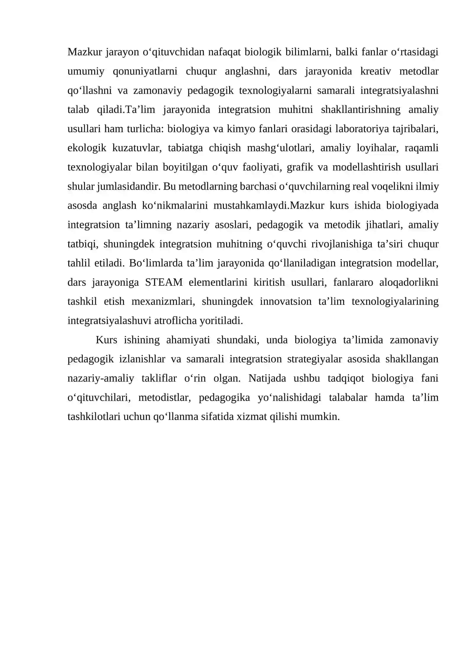 BIOLOGIYADA INTEGRATSIONTA'LIM MUHITI SHAKLLANTIRISH USULLARI 4