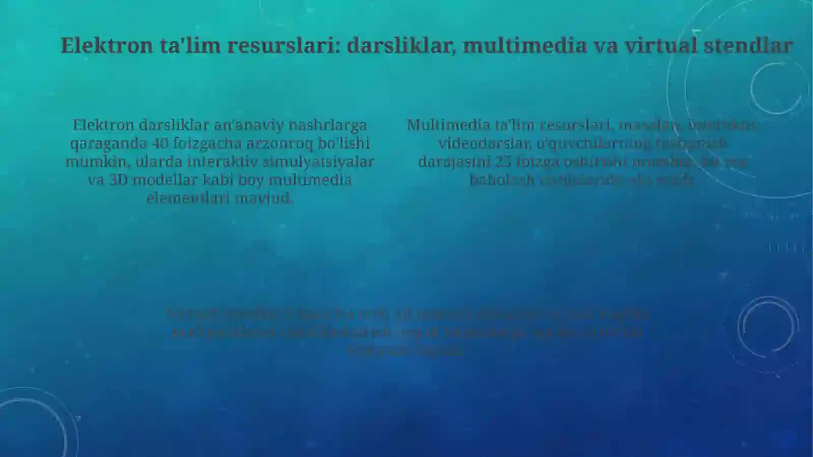 Internet va ta'lim: Imkoniyatlar va istiqbollar 4