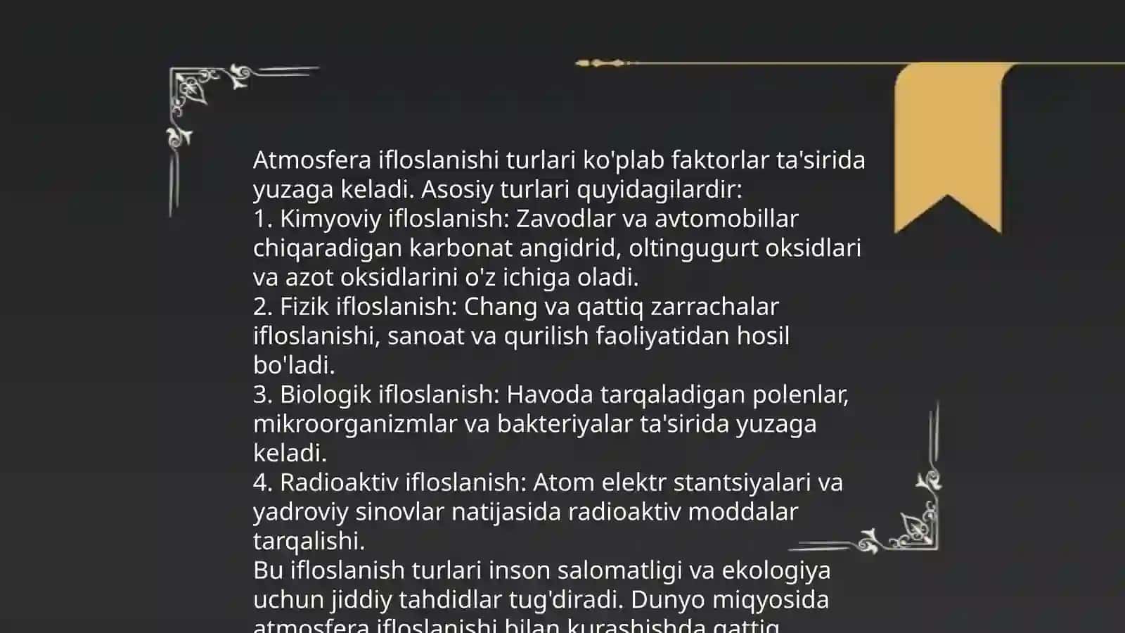 Atmasferaning ifloslanishi 4