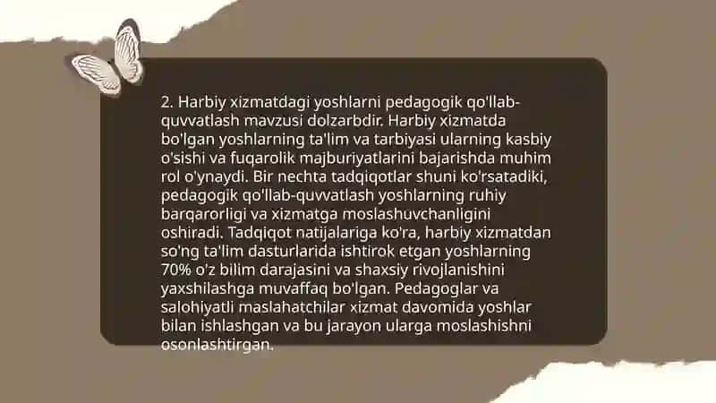 Ishlab chiqarish va tadbirkorlik bilan shug'ullanayotkan yoshlarni ijtimoiy - pedagogik qo'llab - quvvatlash 4