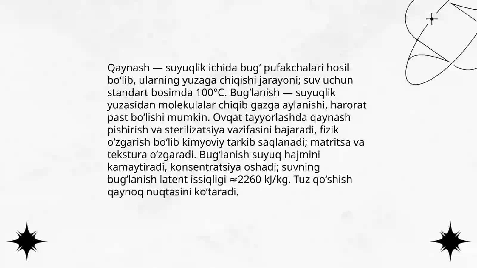 Ovqat tayorlash jarayonida fizik o'zgarishlar 4