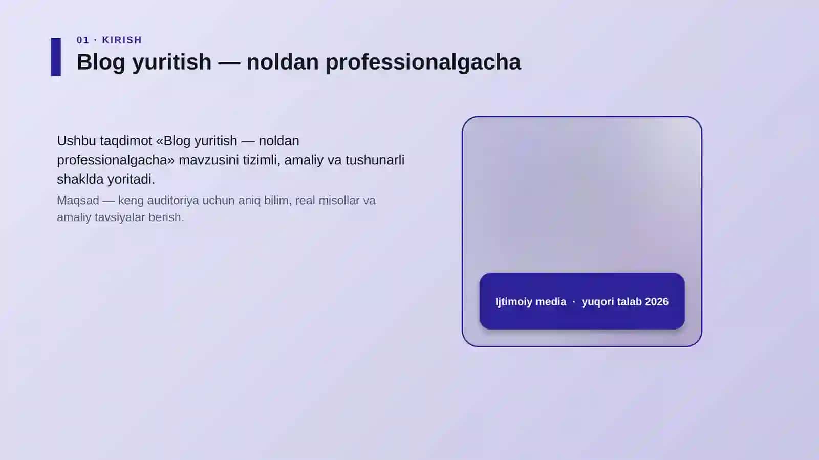 Blog yuritish — noldan professionalgacha 4