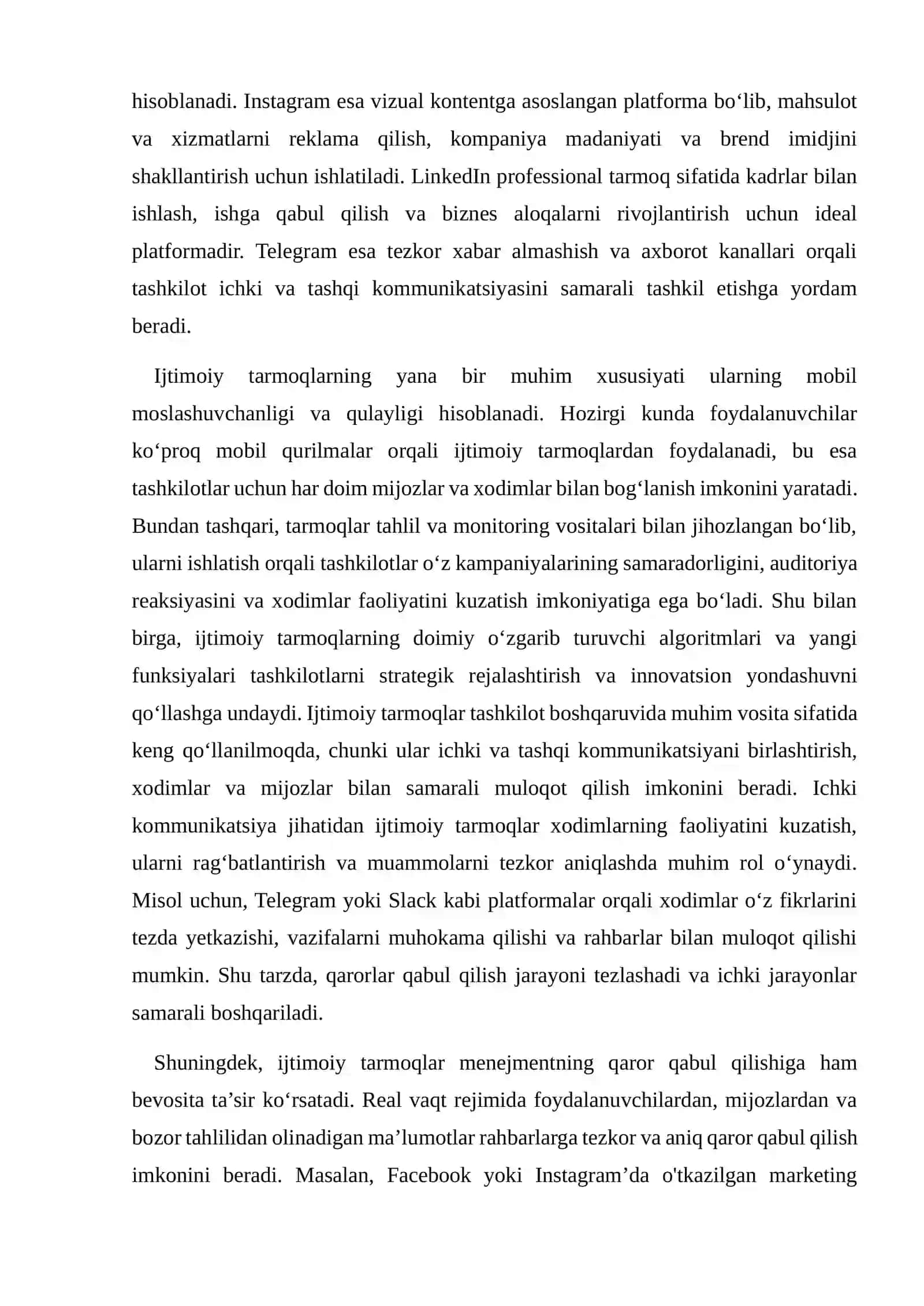 TASHKILOTLARDA IJTIMOIY TARMOQLARNING BOSHQARUVGA TASIRI 4