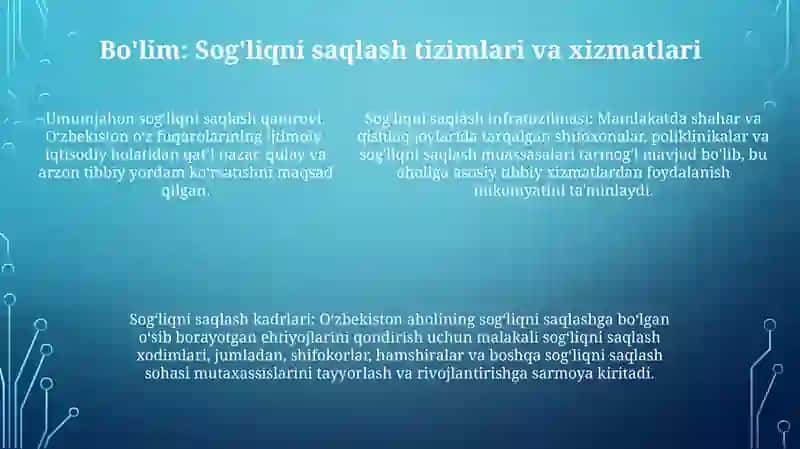 Sog'liqni Saqlash 4