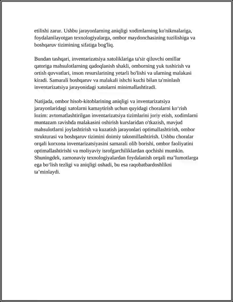 OMBOR LOGISTIKASINING MUAMMOLARI 4
