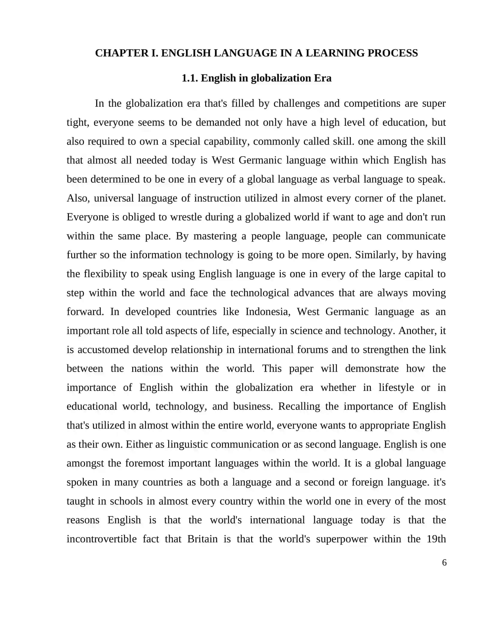 English language learning 4