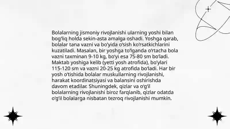 Muskullar faoliyati va bolalarning jismoniy imkoniyatlari 4