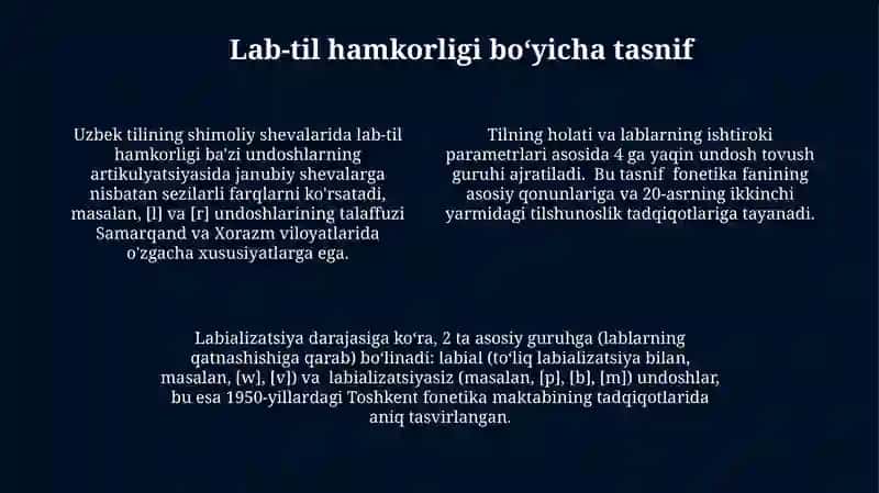 Undoshlar tasnifi 4