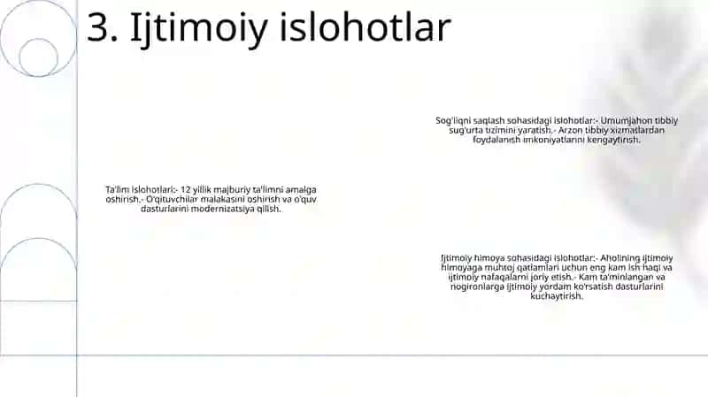 Yangi O'Zbekistonda Amalga Oshirilgan Islohotlar 4