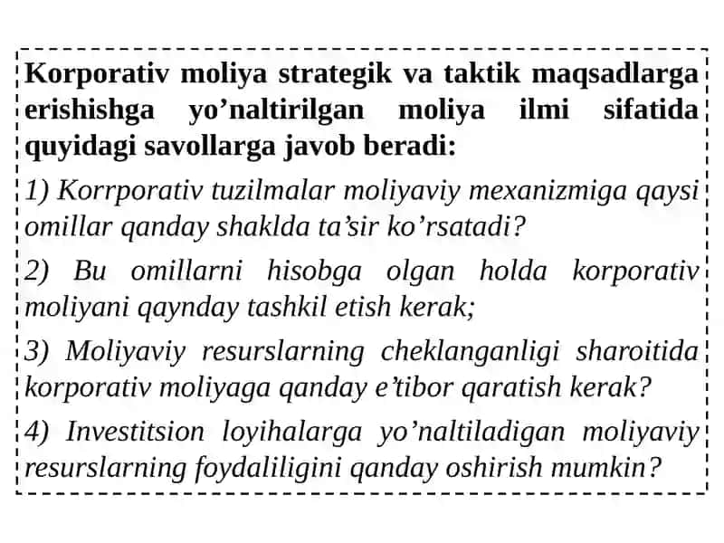 Korporativ Moliyaning Iqtisodiy Mazmuni 4