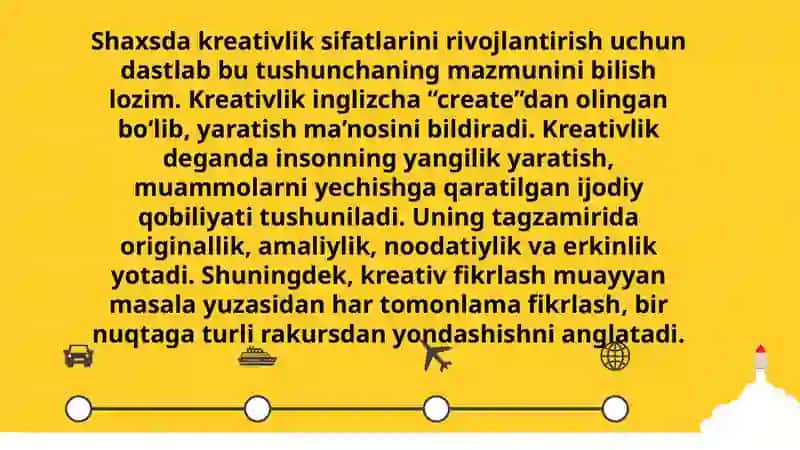 Kreativ fikrlashga o'rgatish bo’yicha nazariy va eksperimental yondashuv 4